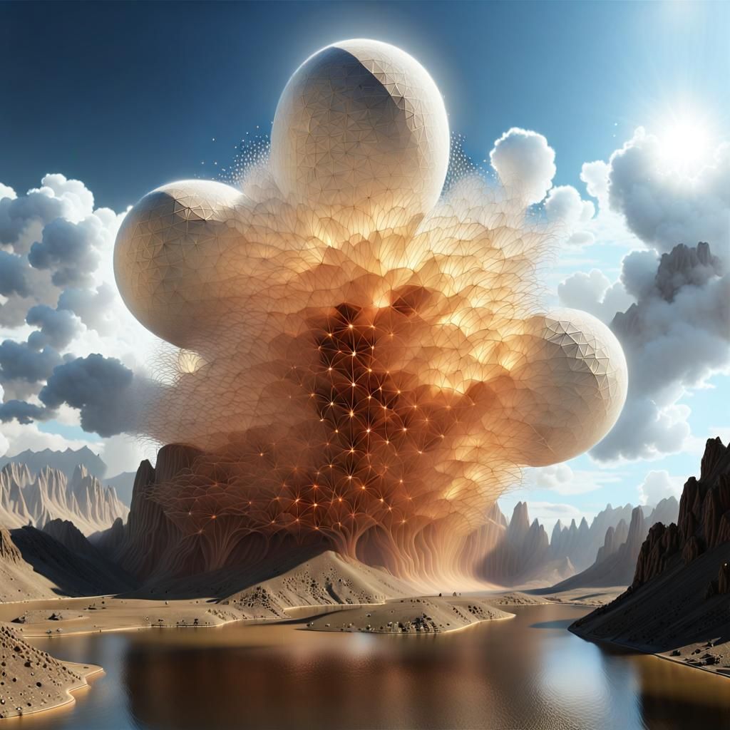 Gigantic Fractal Structure on Desolate Landscape