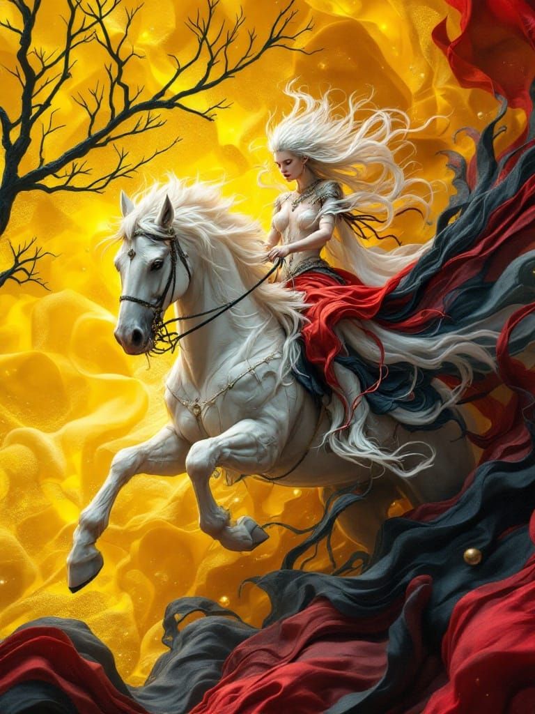 Vibrant Fantasy Valkyrie Portrait in Ultra-Realistic Art