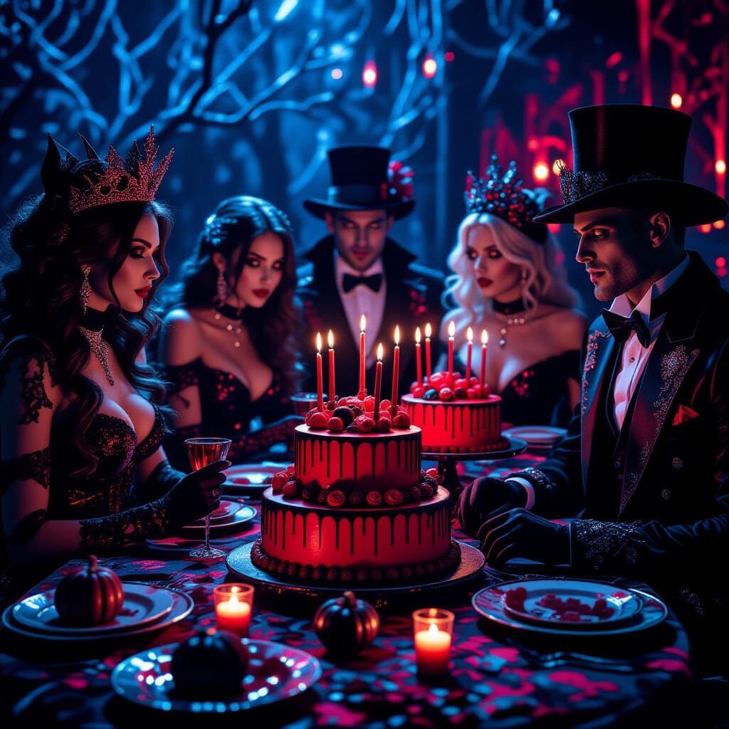 Spooky Vampire Birthday Party With Dark Regal Elegance