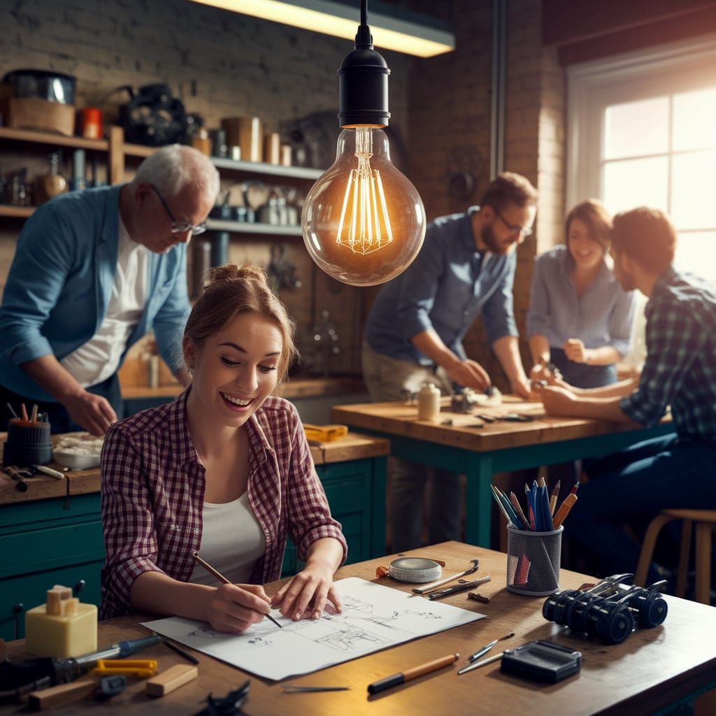 Innovators at Work in a Vibrant Workshop