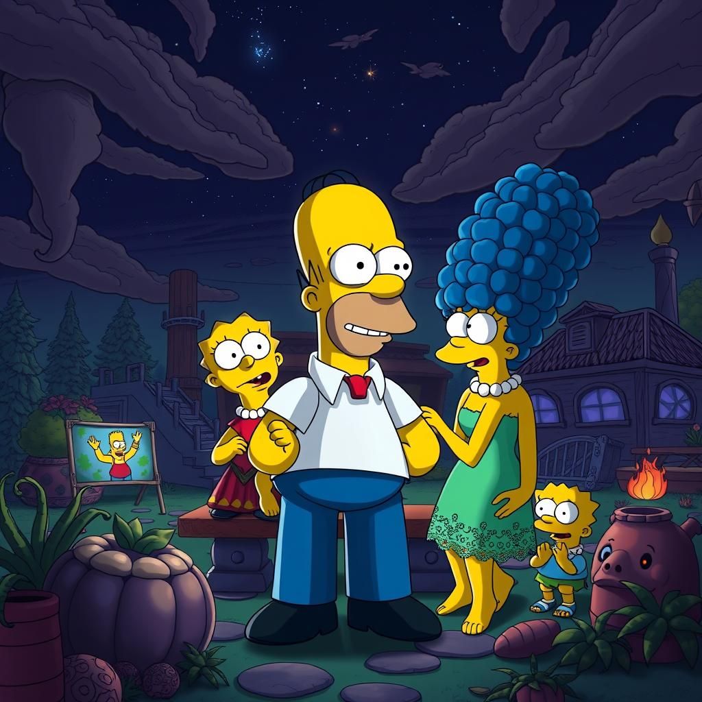 The Simpsons: Detailed Matte Painting in 8K