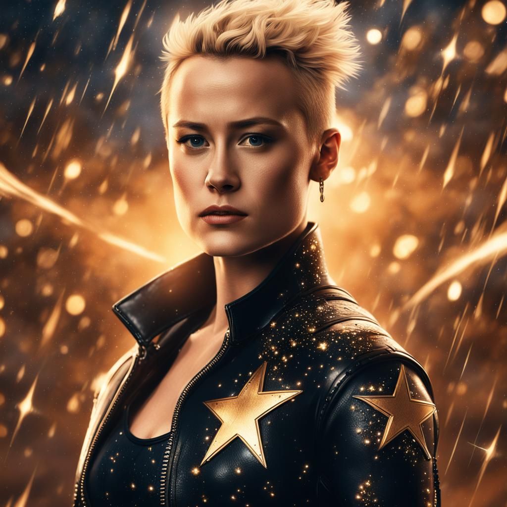 Galactic Warrior: Detailed Portrait in Sci-Fi Style