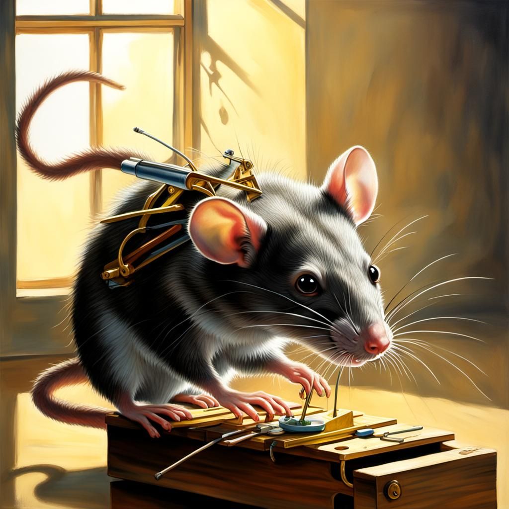 Trapped mouse
