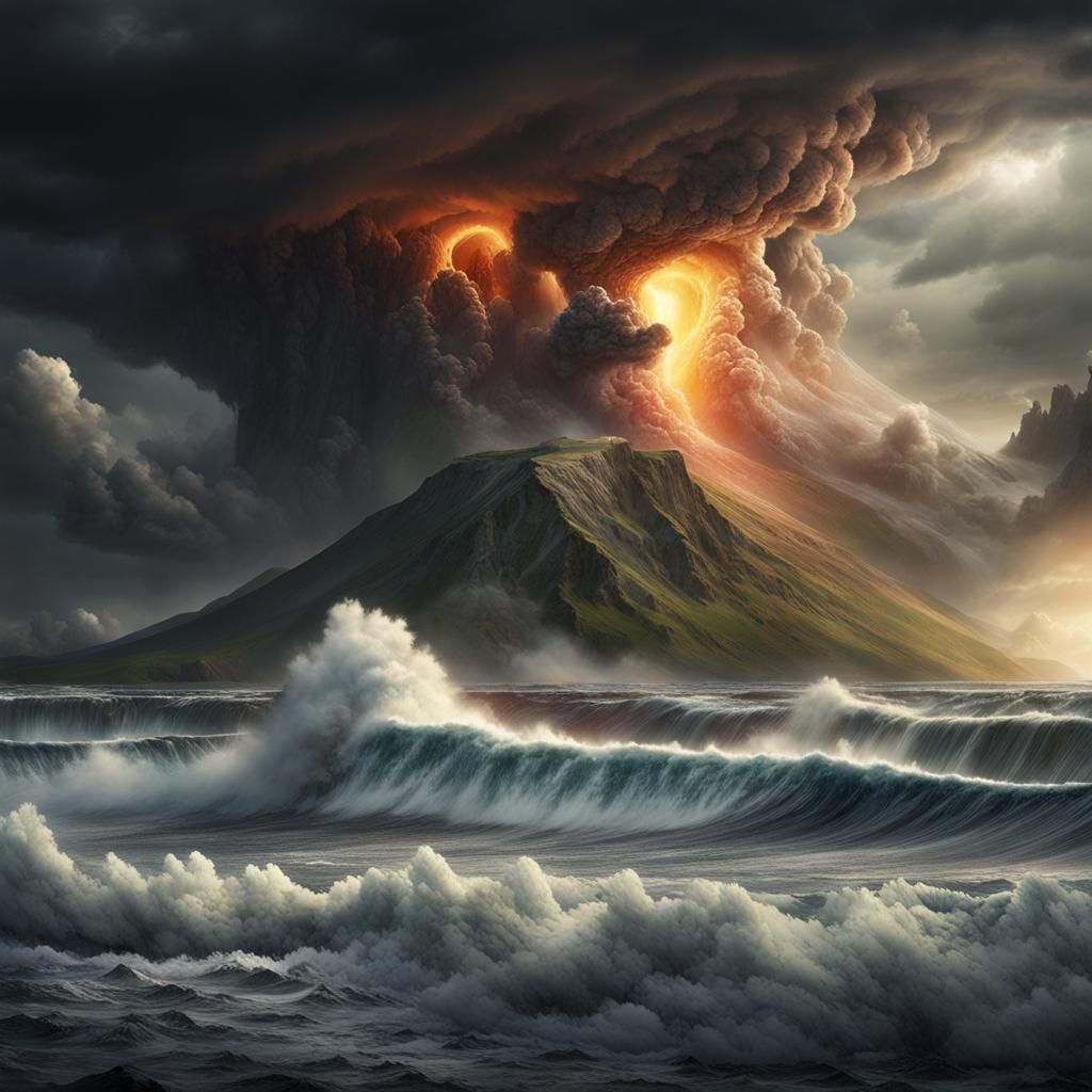 Dramatic Natural Phenomena in Epic Digital Painting