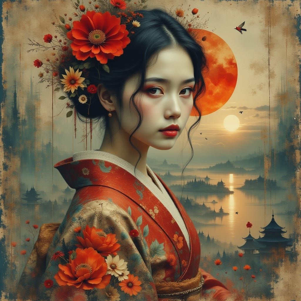 Legendary Geisha Sayuri's Story in Double Exposure