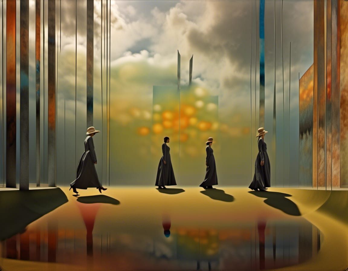 Polychromatic City Life: Abstract Blended Beauty