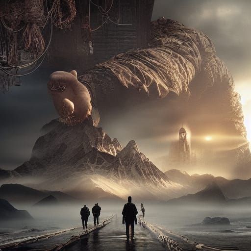 Epic Survivor in Dramatic Digital Painting