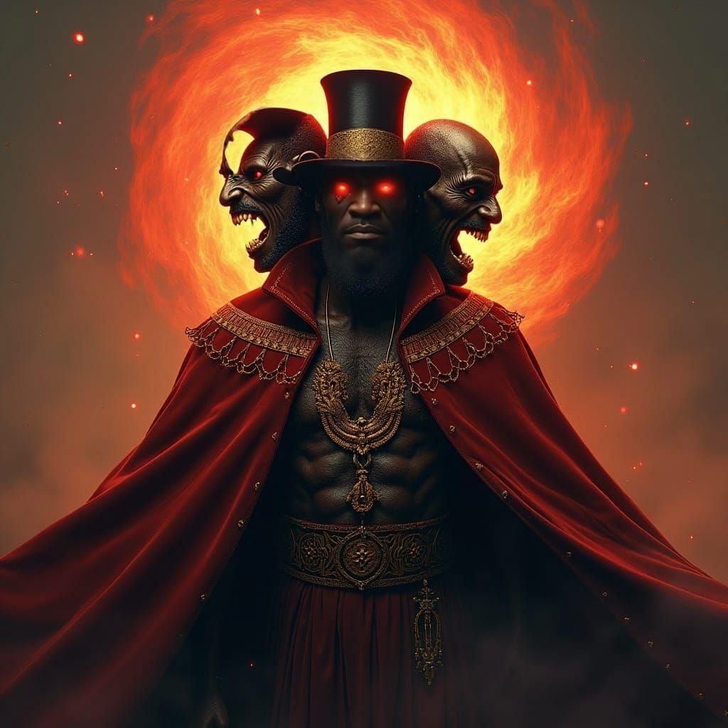 Two-Headed Exu with Cape and Top Hat