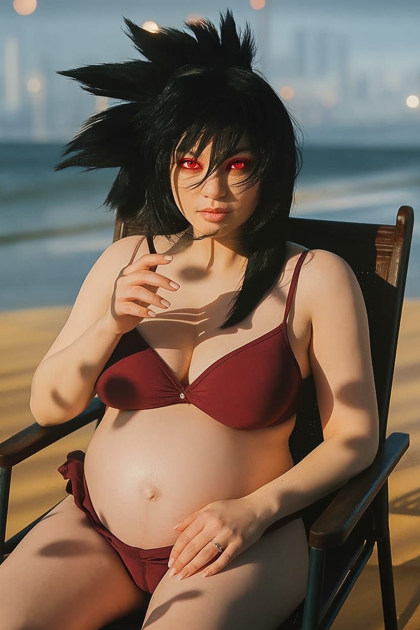 Elegant Pregnant Woman Portrait in Soft Studio Lighting