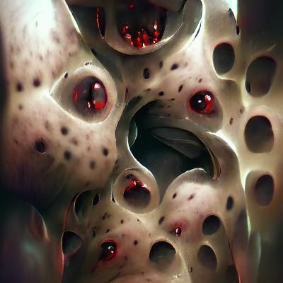 Sinister Trypophobia Patterns in Dark Art Style