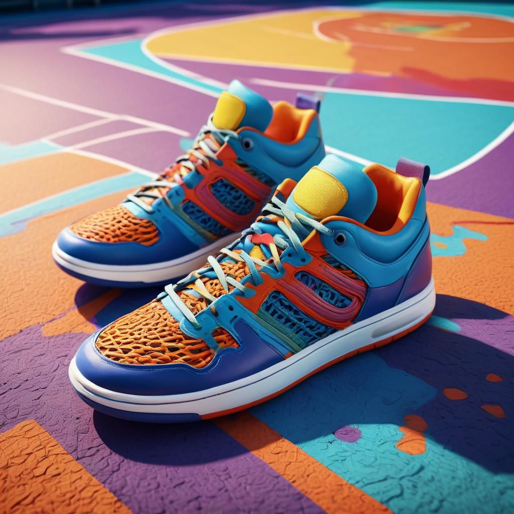 Basketball Trainers Cartoon Illustration in Looney Tunes Sty...