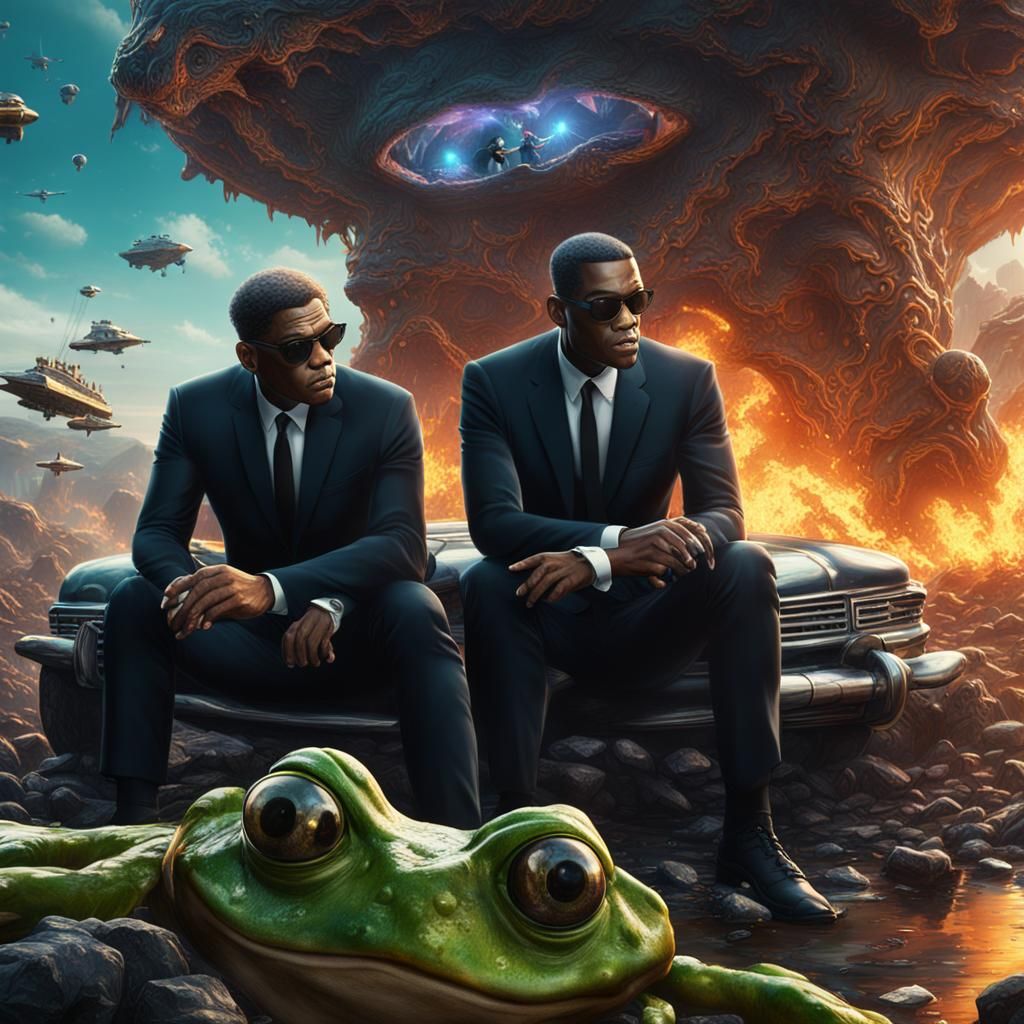 Men in Black Investigate Alien Crash Site