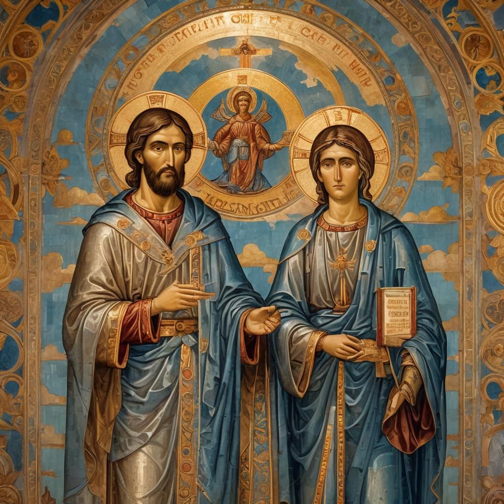 Heaven's Golden Gate: Byzantine Mosaic of Christian Martyrs