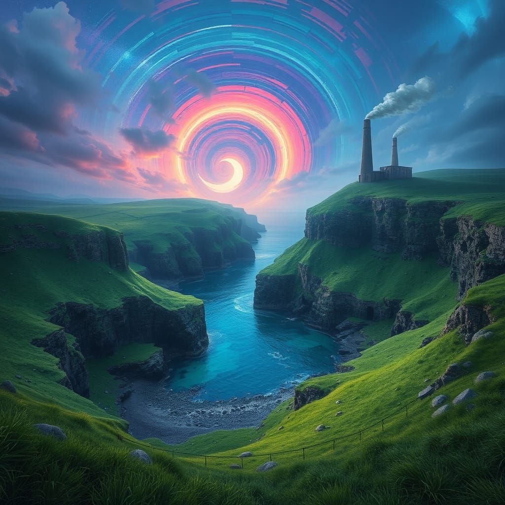 Mystical Cornwall Coast: Fantasy Landscape Art