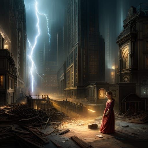 Dramatic Angel Birth in Epic Digital Painting