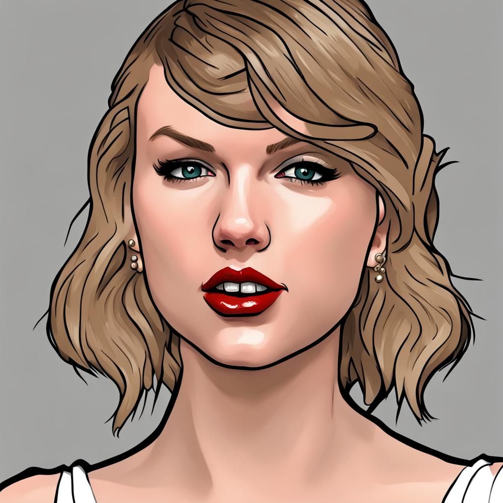 Deformed Cel-Shaded Portrait of a Celebrity
