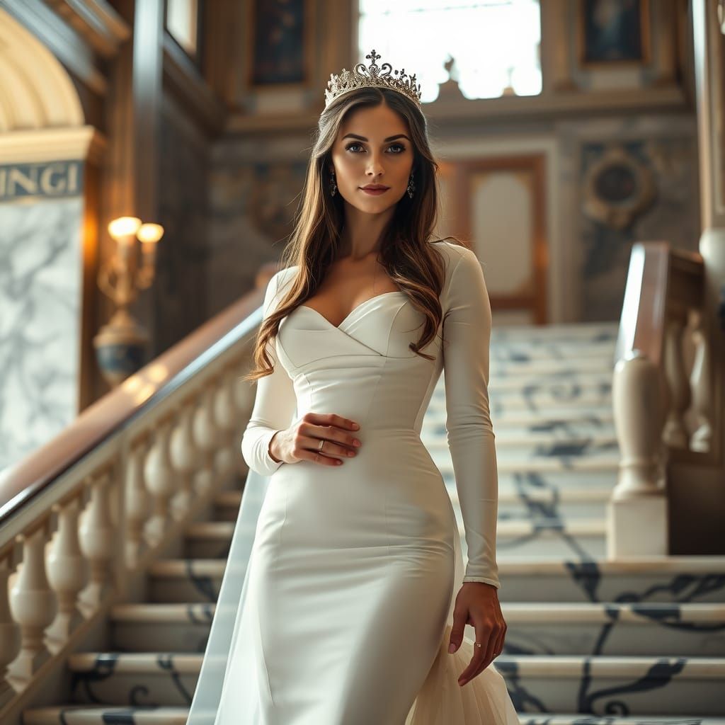 Elegant Bride in Royal Wedding Gown