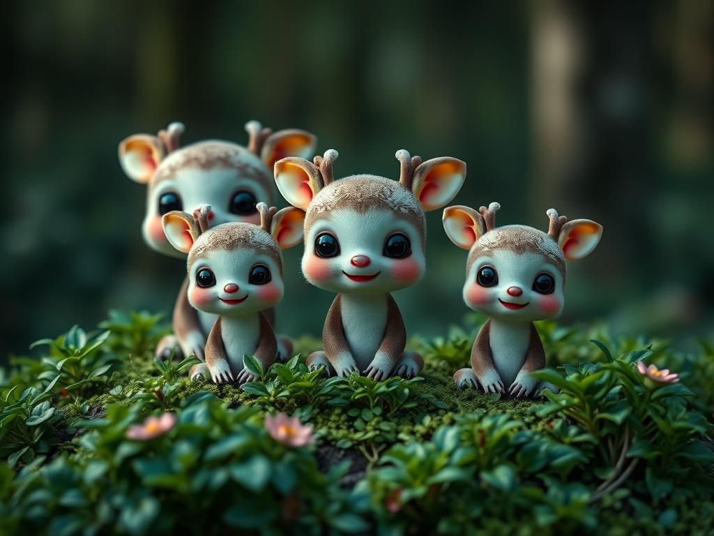 Cute Kodama in Lush Ancient Forest