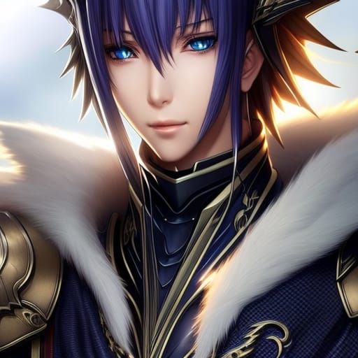 Anime Dragon King Portrait in Ghibli Style