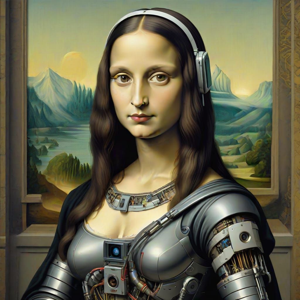 Mona Lisa Reimagined as a Cyborg