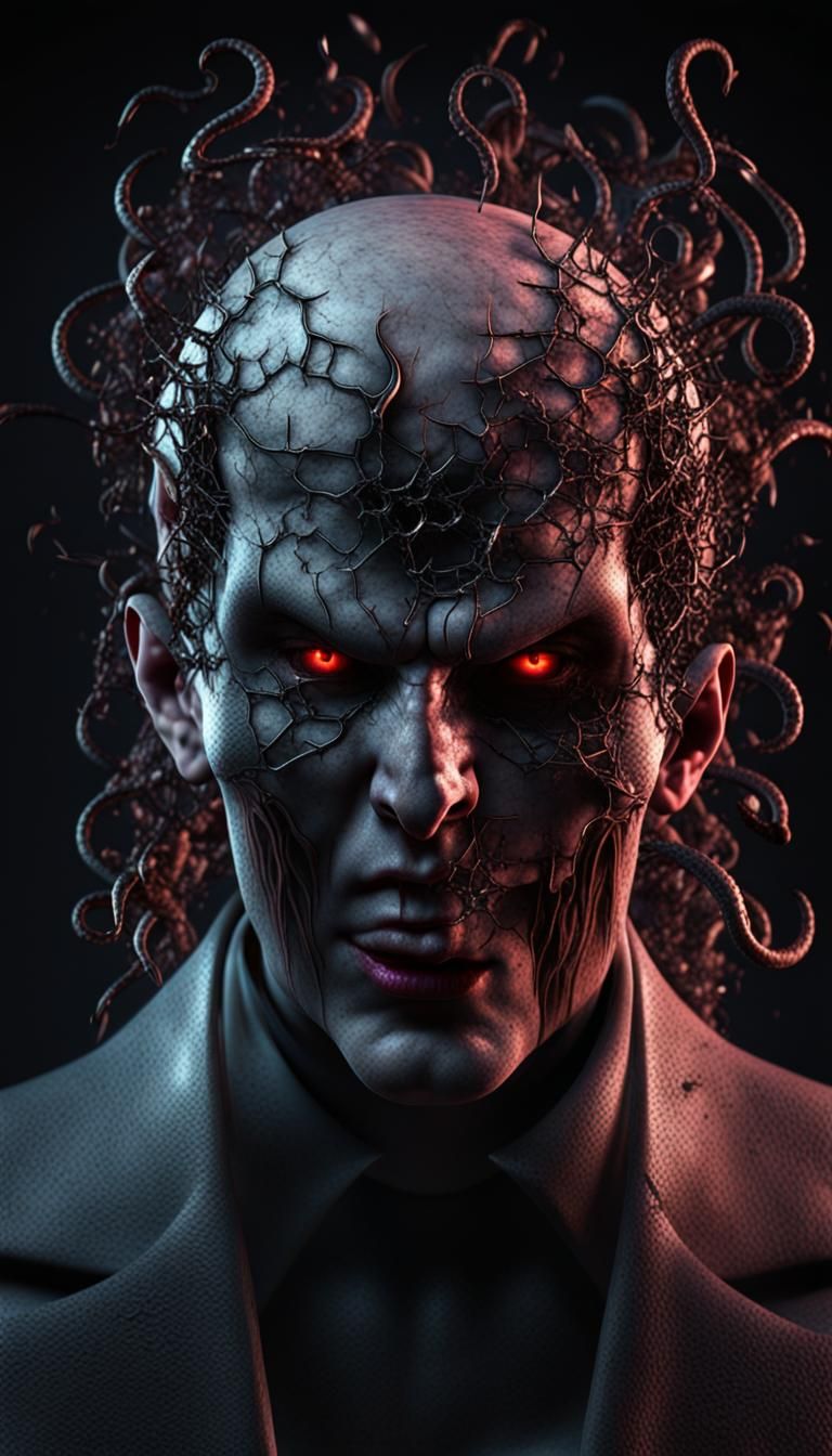 3D Render of an Evil Mind in 8K
