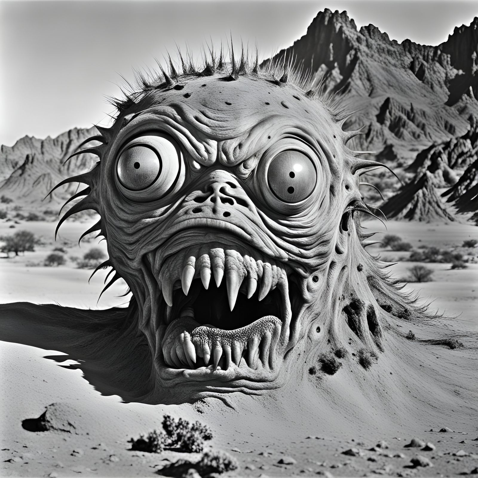 1950s Sci-Fi One-Eyed Monster Attack