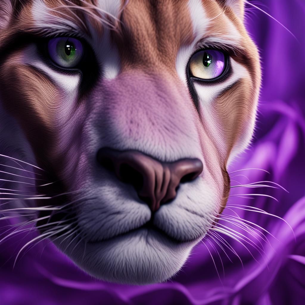 puma , Color Portrait - style