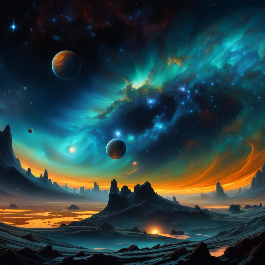 Fantastical Galaxy Concept Art in Unreal Engine 5