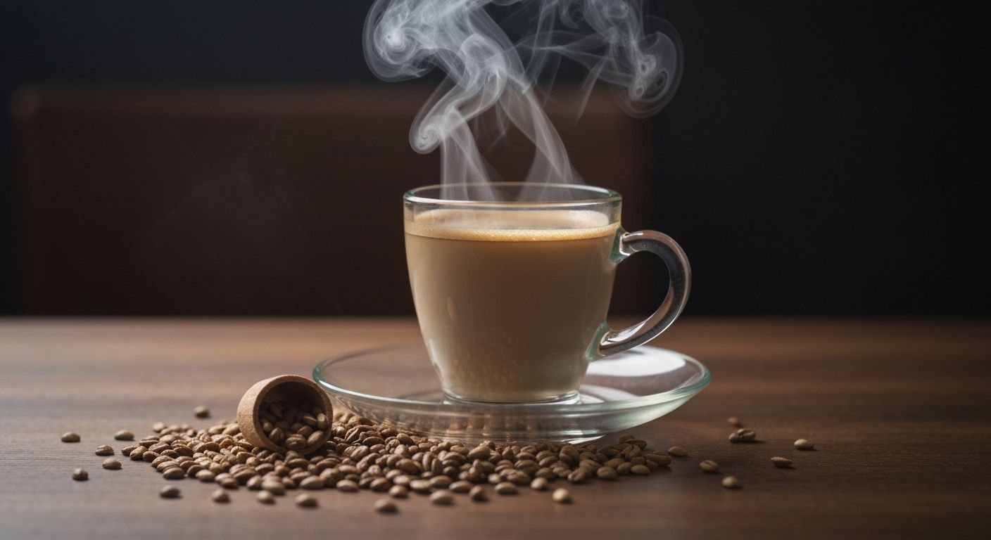 Retro Modern Fantasy Coffee Cup with Steam