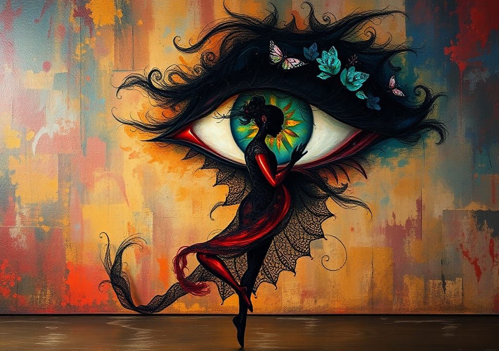 Chromoshadow Dance: Impasto Trompe L'oeil in Polychrome