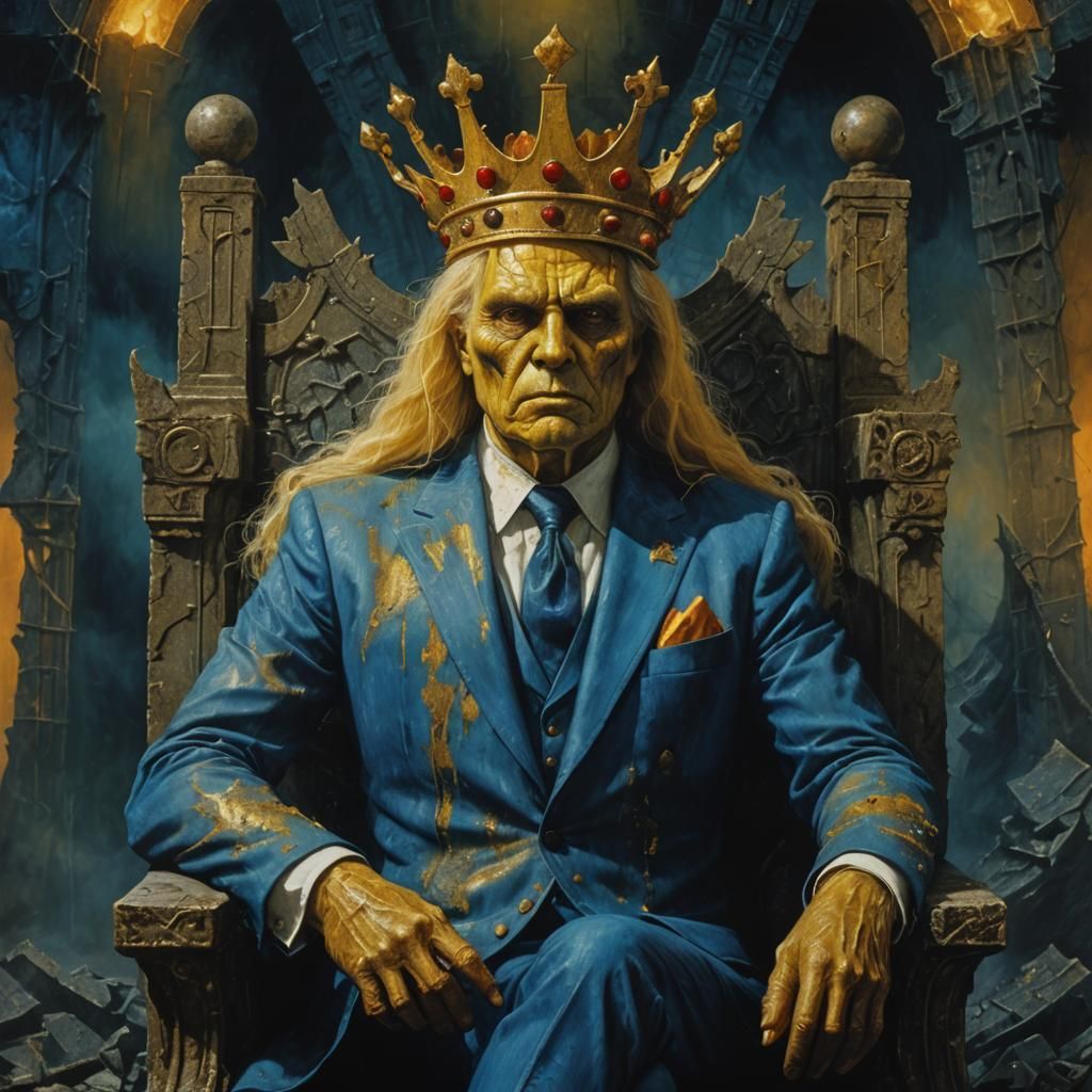 A Sinister King in Surrealist Splendor
