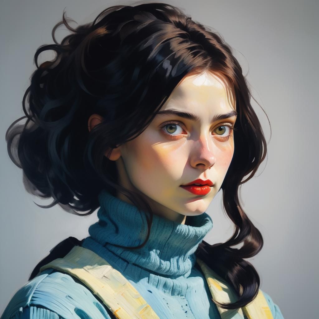 Atmospheric Portrait in Expressionist Style