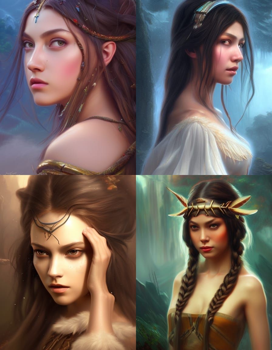 Native American Maiden Portrait