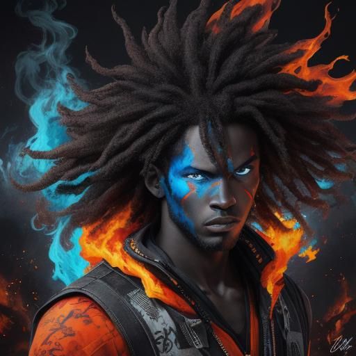 Fiery Beauty: Abstract Graffiti Album Cover