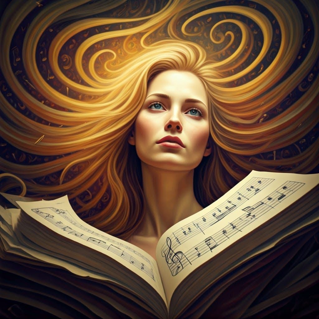 Ethereal Music Dreamscape in Pop Surrealist Style