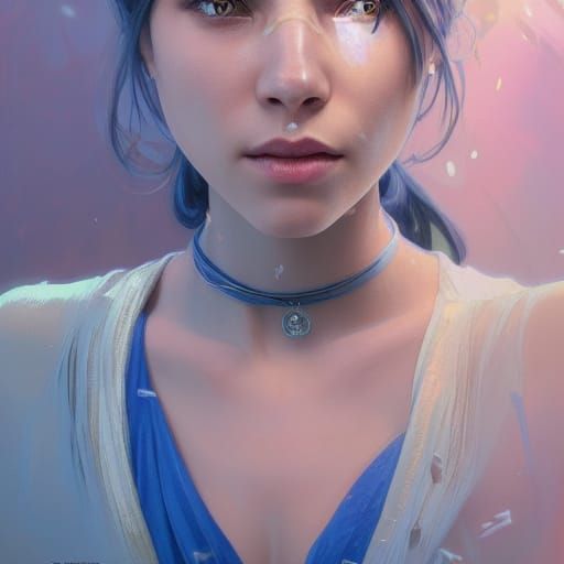 Detailed Portrait with Dynamic Lighting, Trending Art