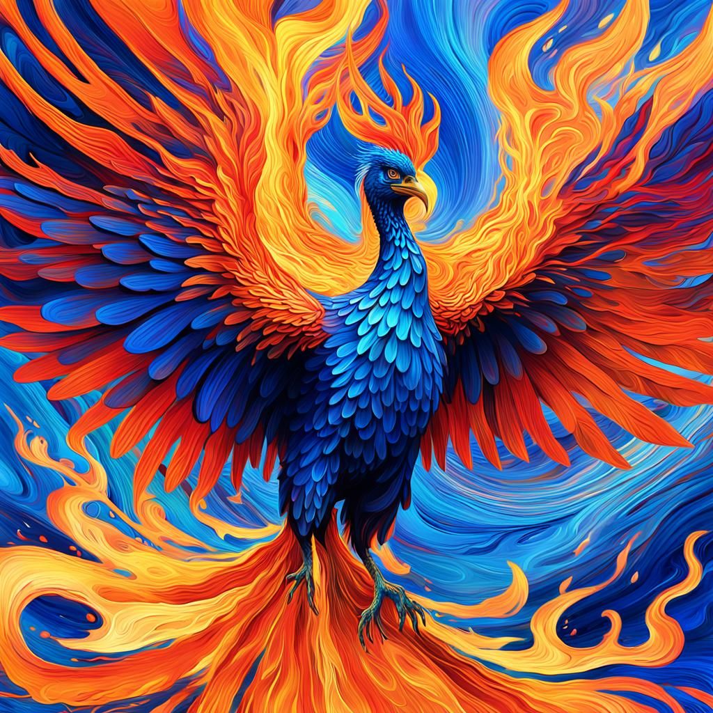 Phoenix Rising: Surreal Abstract Digital Art