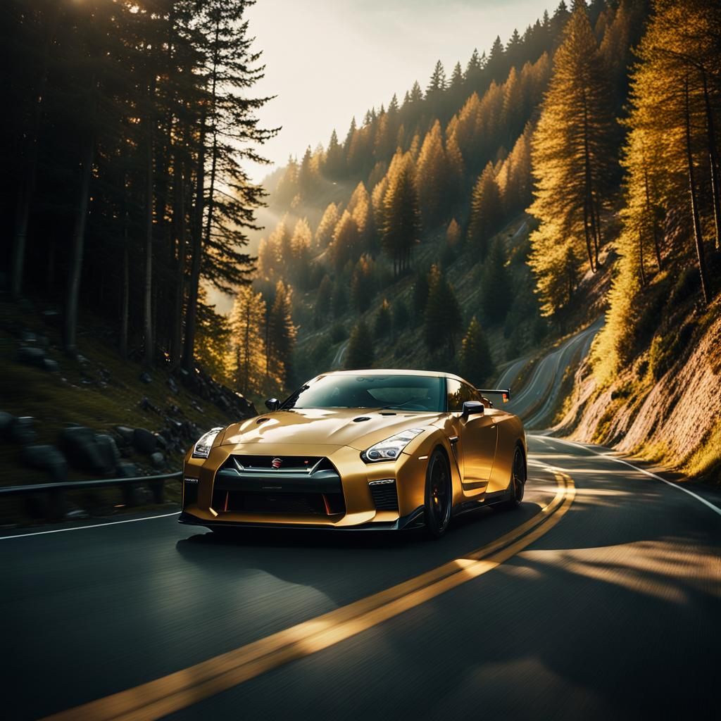 Nissan GTR R35 Drifting: Cinematic Film Still