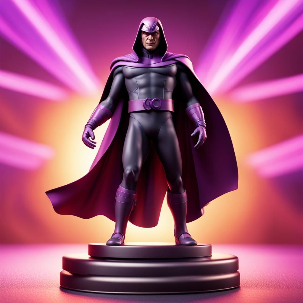 Magneto Marvel: 3D Digital Art Concept