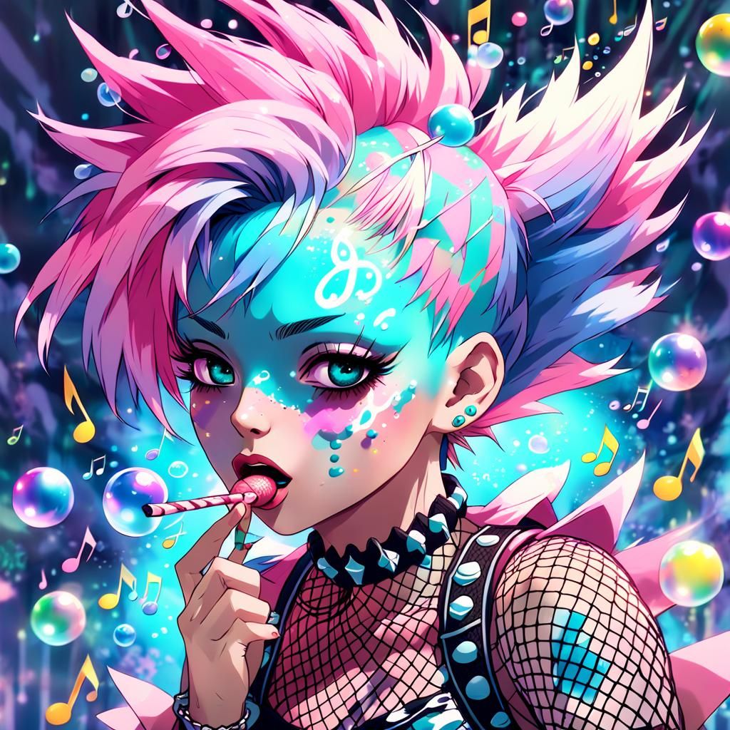 Magical Anime Portrait with Pastel Accents