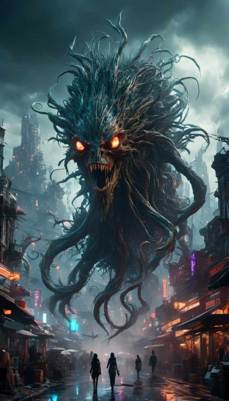 Siren Head Towers Over Apocalyptic Cityscape