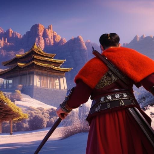 Richard Basehart as Mentor Kang in Hwarang Dress