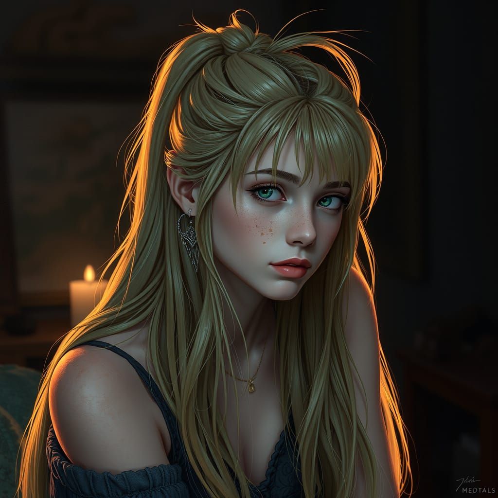 Ethereal Portrait of Riley Andersen in Mystical Realism