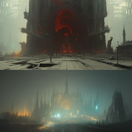 Cities in Ashes: Dark Fantasy Concept Art