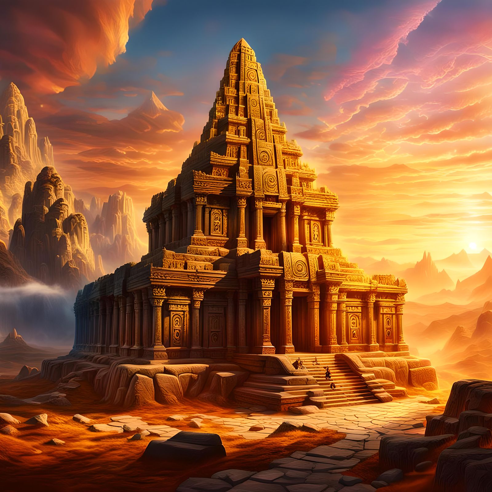Detailed Matte Painting of Solomon's Temple