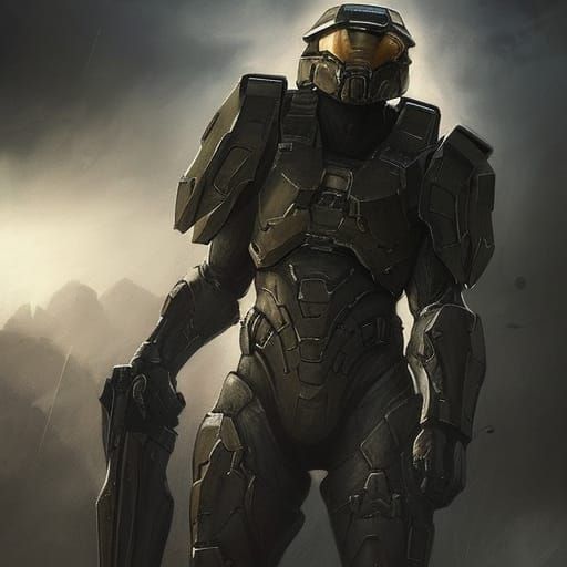 Halo Spartan Executioner Portrait in 8K