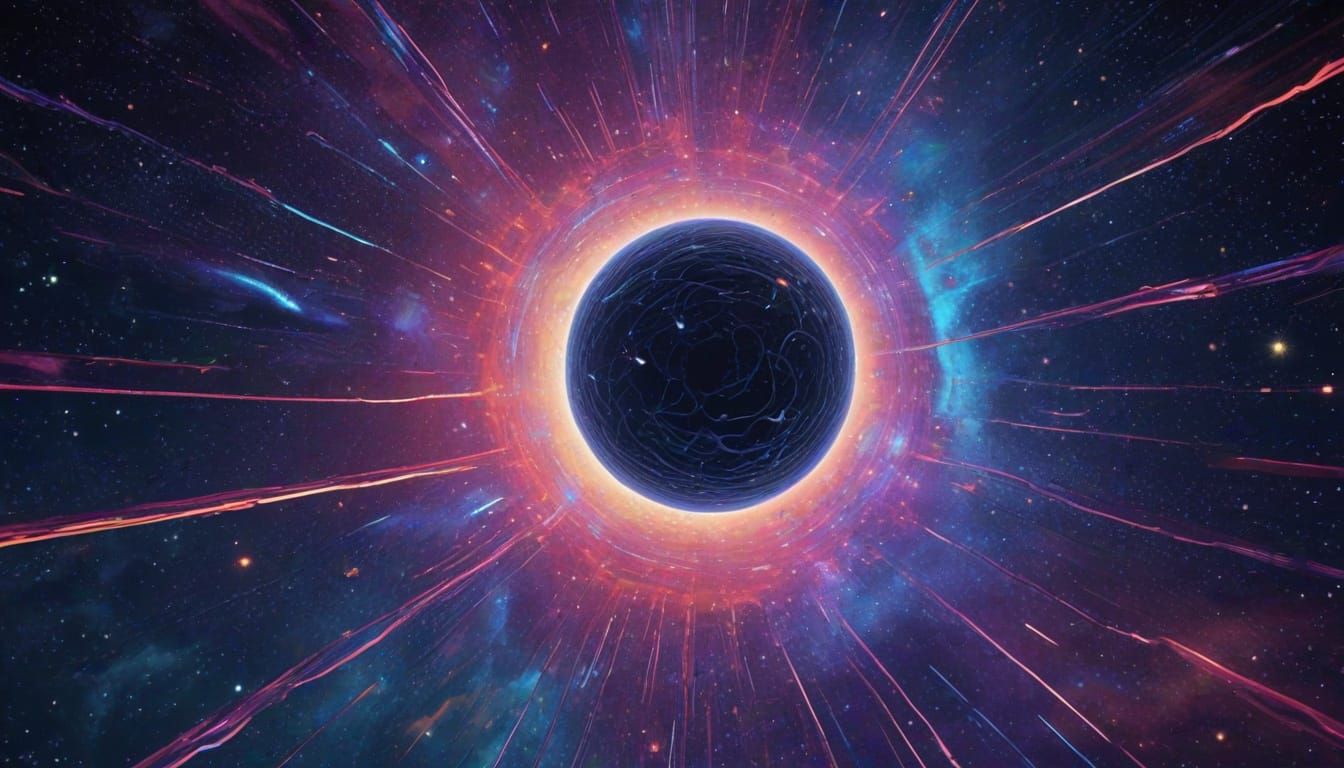 Cosmic Map in Space: A Visionary Astral Illustration