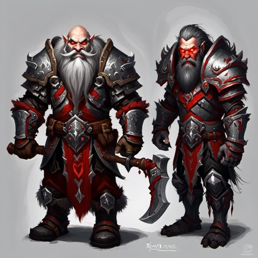 Dark Iron Dwarf Paladin in Knight Armor