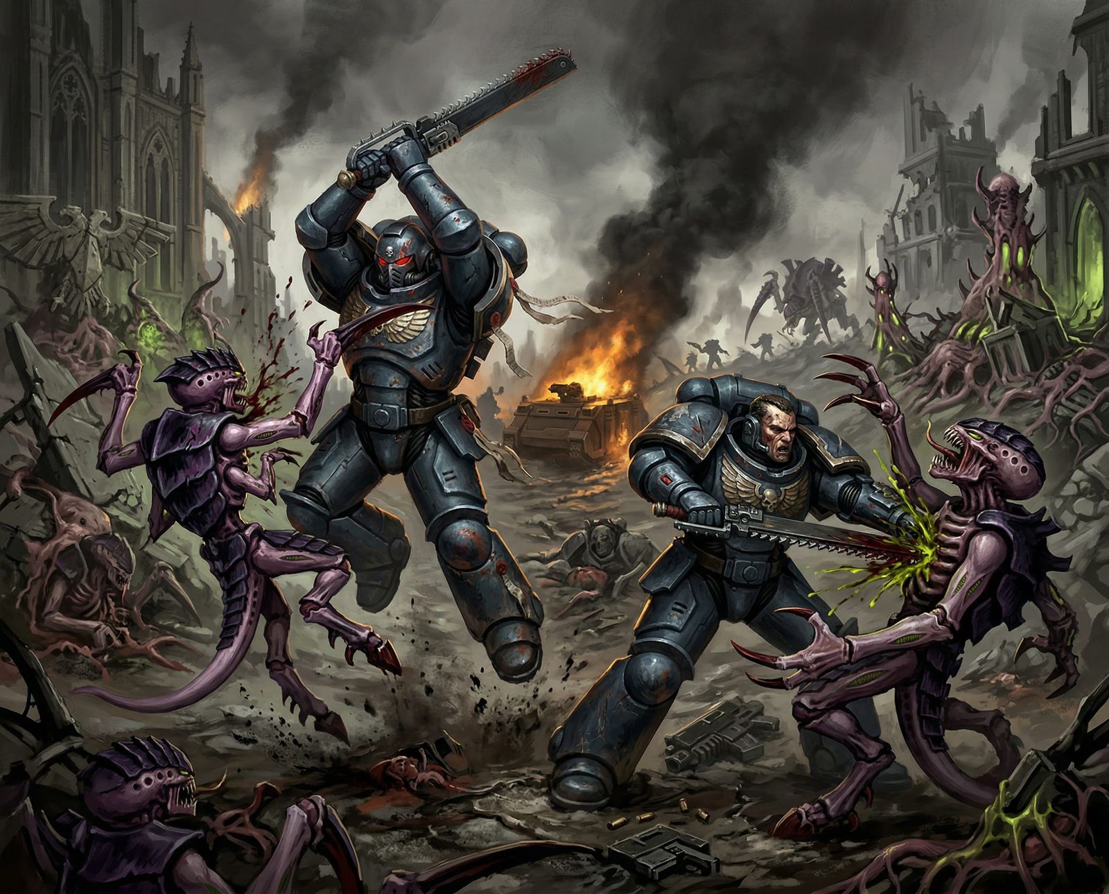 Warhammer 40k Space Marines Battle Tyranids