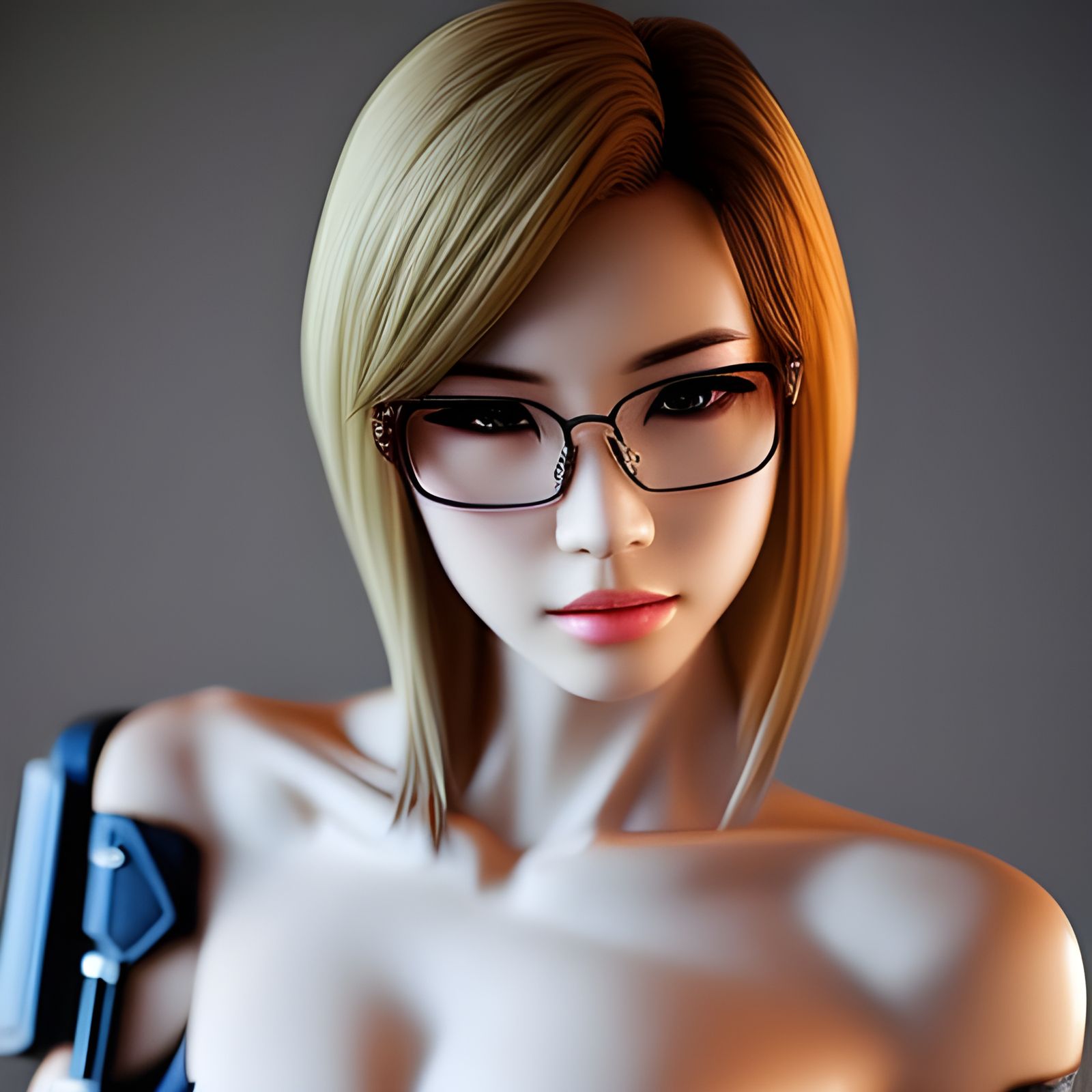 Anime Style Asian Woman with Bob Haircut